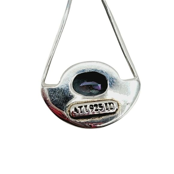 Sterling Silver Womens Bali Mystic Quartz Drop Dangle Earrings Signed ATI 925 ID - Picture 5 of 9